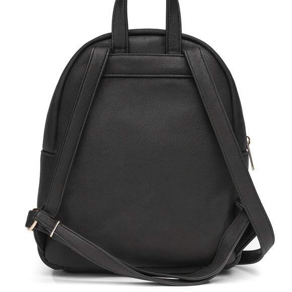 Lauren Conrad Contemporary HB Kate Black Backpack Purse/Handbag-AC089 - Picture 4 of 6